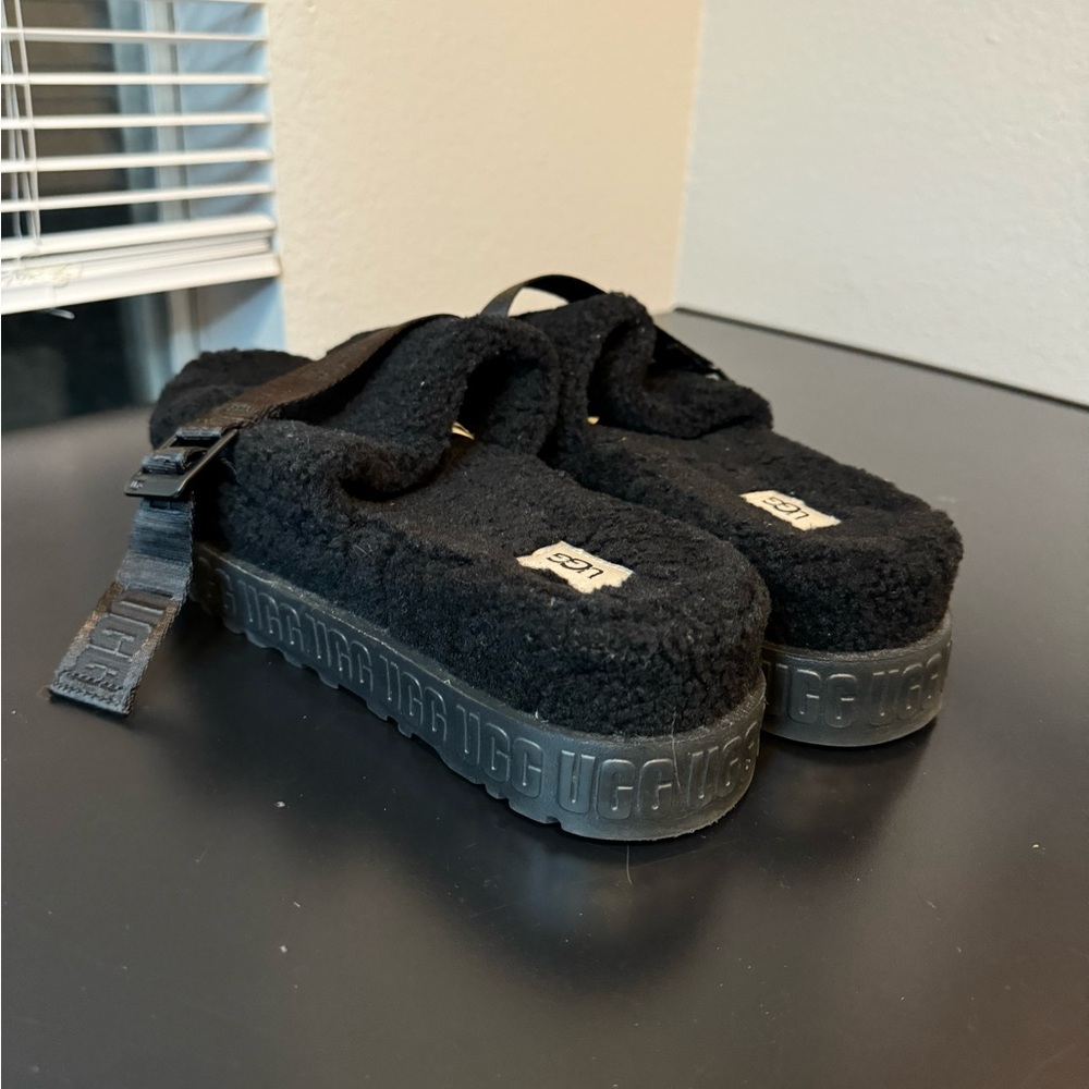 Ugg Sandals Fluffita Platform Chunky Slides Sherp… - image 2